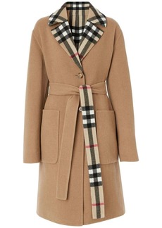 Burberry reversible check wool coat