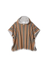 Burberry Reversible Icon Stripe Merino Wool Hooded Poncho (Big Kids)