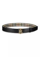 Burberry Reversible TB Check Coated Canvas Belt