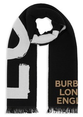 Burberry Reversible Two-Tone Love Football Scarf