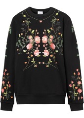 Burberry rose-print crew-neck sweatshirt