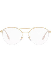 Burberry round-frame double-bridge glasses