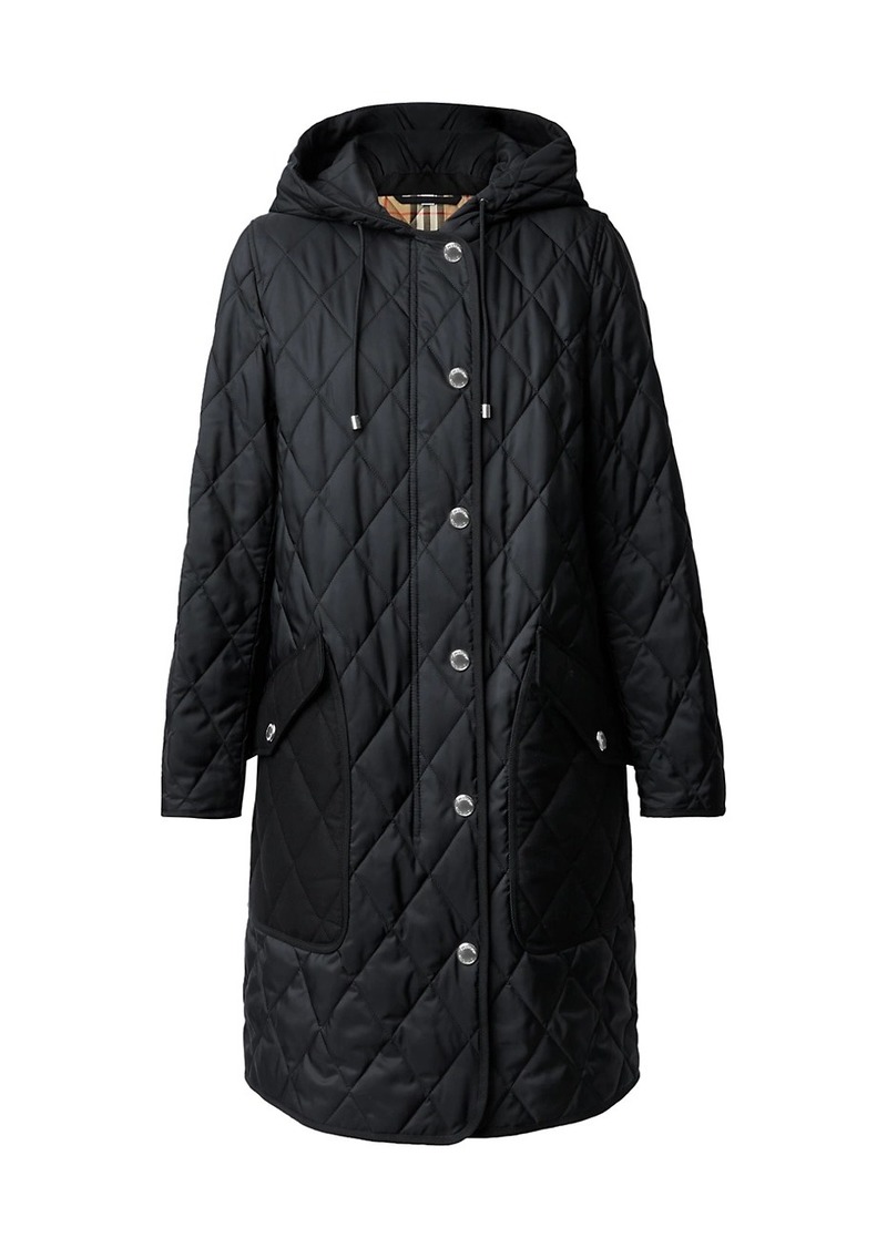 Burberry Roxby Quilted Canvas Logo Coat | Outerwear