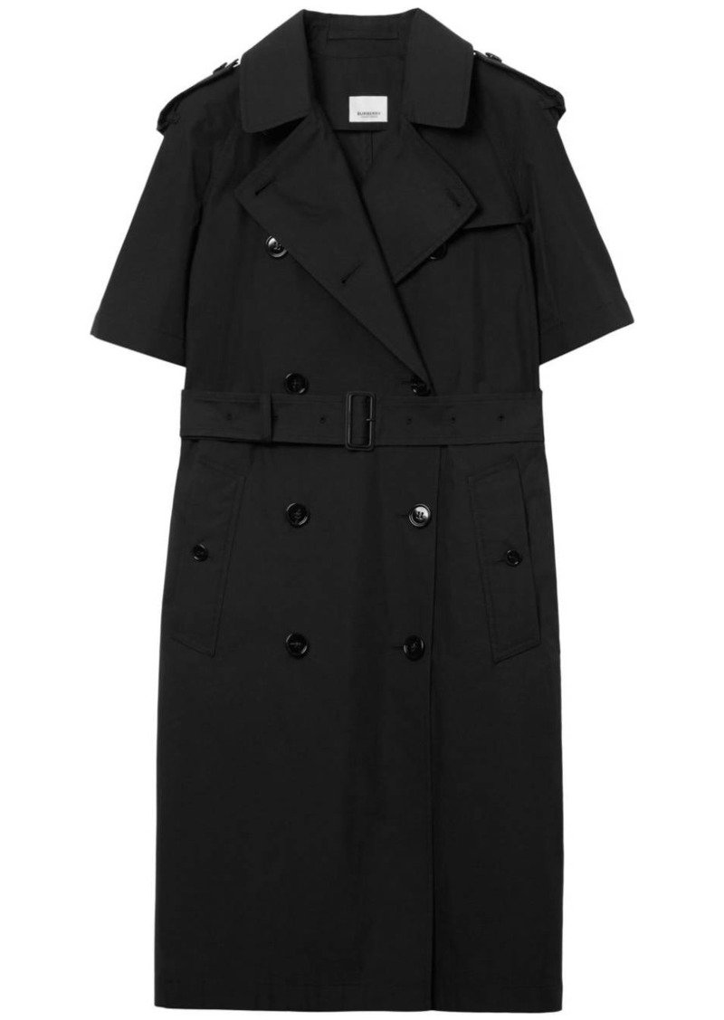 Burberry short-sleeved belted trenchcoat dress