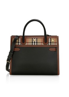 Burberry Small Title Check Two Way Tote