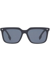 Burberry stripe detail square frame sunglasses