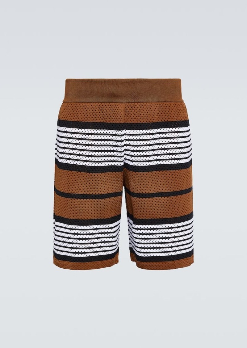 Burberry Striped mesh shorts