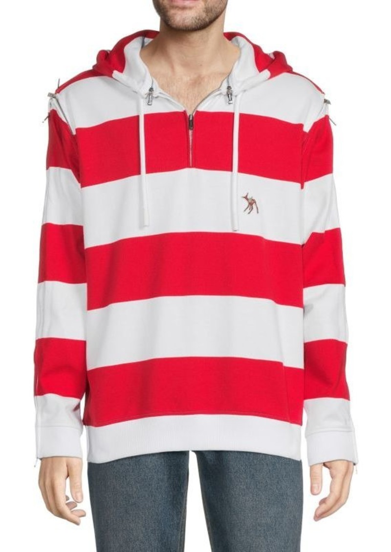 Burberry Striped Zipper Hoodie