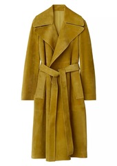 Burberry Suede Belted Trench Coat