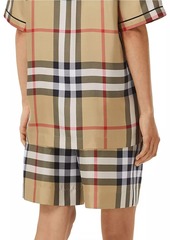 Burberry Tawney Check Mulberry Silk Shorts