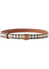 Burberry TB monogram-plaque checked belt