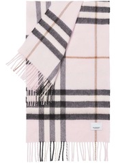 Burberry The Classic check-pattern fringed scarf