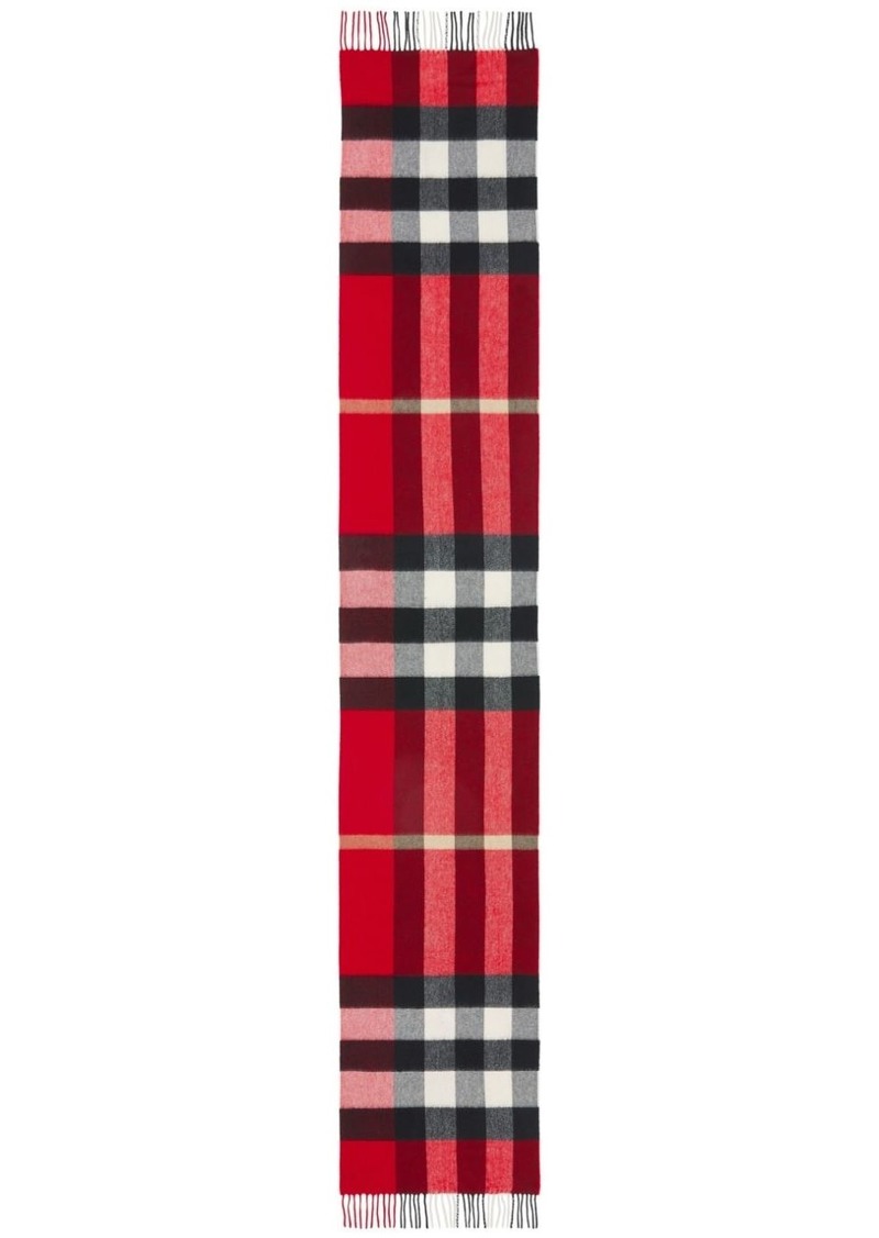 Burberry The Classic Check-pattern fringed-trim scarf