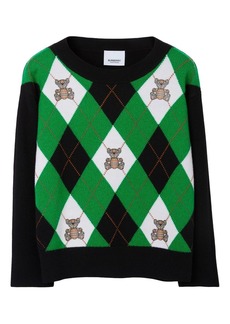 Burberry Thomas Bear argyle-check jumper