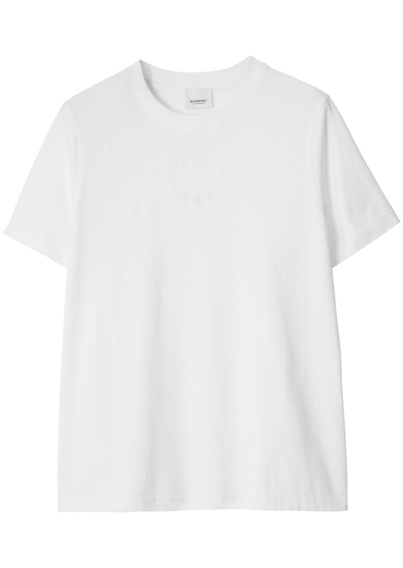 Burberry tonal embroidered-logo T-shirt