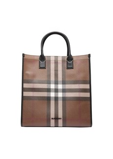 Burberry Check and Leather Tote