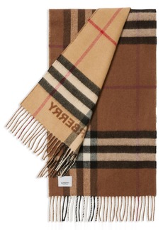 Burberry two-tone checked cashmere scarf