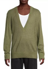 Burberry V-Neck Wool Sweater