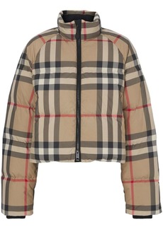 Burberry Vintage Check cropped puffer jacket