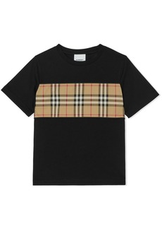 Burberry Vintage Check panelled cotton T-shirt