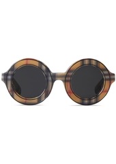 Burberry Vintage Check-pattern round-frame sunglasses