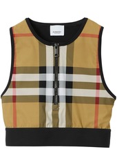 Burberry Vintage Check-pattern sleeveless crop top