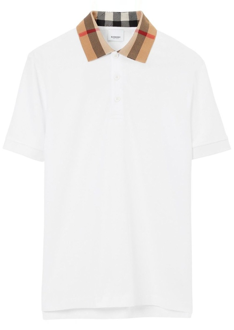 Burberry Vintage check print-detail polo shirt