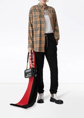 Burberry Vintage Check Stretch Cotton Oversized Shirt