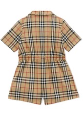 Burberry Vintage Check stretch-cotton twill playsuit