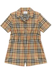 Burberry Vintage Check stretch-cotton twill playsuit