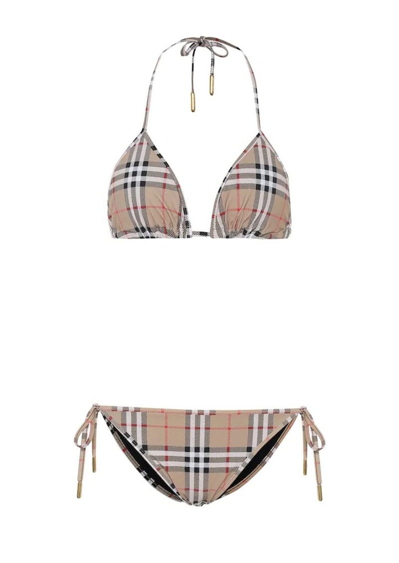 Burberry Vintage Check triangle bikini