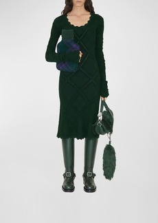 Burberry Wool Knit Midi Dress