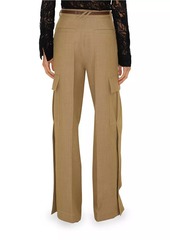 Burberry Wide-Leg Wool Cargo Pants