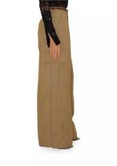 Burberry Wide-Leg Wool Cargo Pants