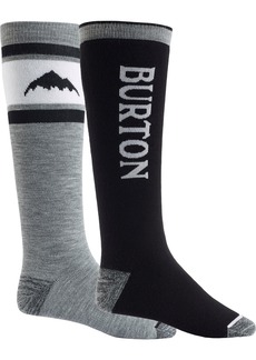Burton Men's Weekend Ski Socks - 2 Pack, Large, Black