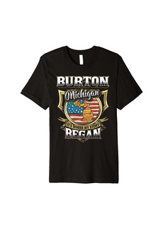Burton Michigan USA Flag 4th Of July Premium T-Shirt