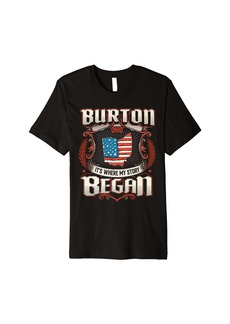 Burton Ohio USA Flag Independence Day Premium T-Shirt