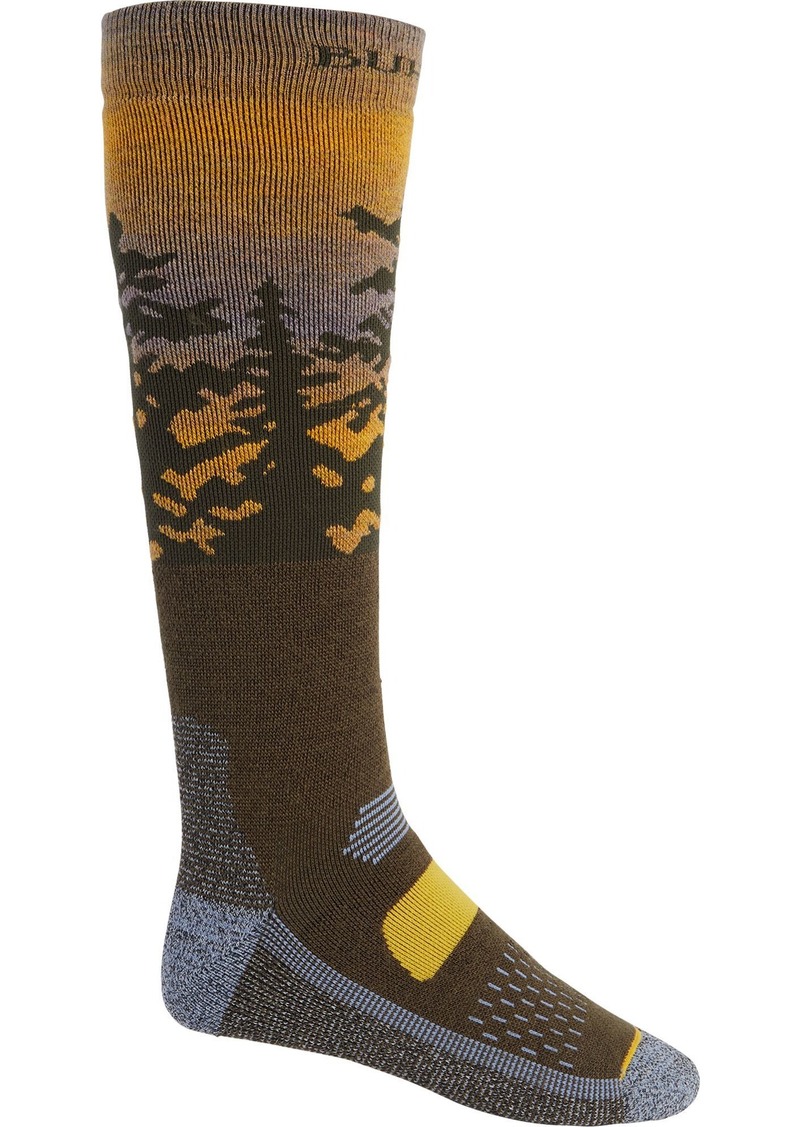 Burton Performance Midweight Snowboard Socks, Men's, Large, Yellow | Father's Day Gift Idea