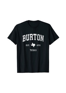 Burton Texas TX Vintage Athletic Sports Design T-Shirt