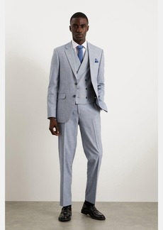 Burton Mens Puppytooth Slim Suit Jacket - Blue - 38R - Also in: 40R, 40S