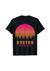 Vintage Burton Michigan MI Retro 70s 80s Graphic Souvenir T-Shirt