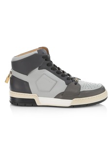 Buscemi Air Jon High Vitello Leather Sneakers
