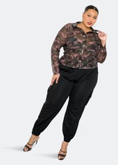 Buxom Couture Printed Mesh Shirt - 1X - Also in: 2X, 3X
