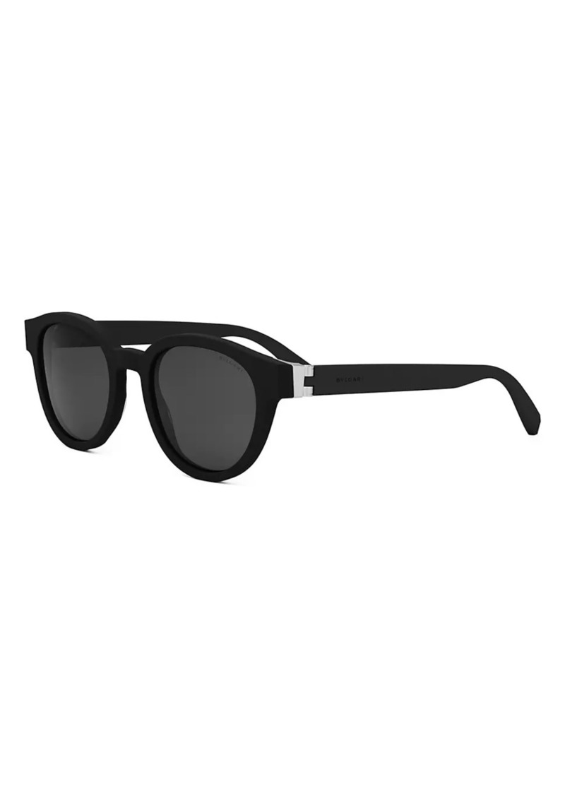 Bvlgari Aluminium 51MM Round Sunglasses