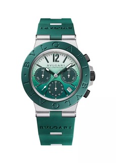 Bvlgari Aluminum Smeraldo Special Edition Aluminum & Rubber Watch/40MM