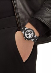 Bvlgari Aluminum, Titanium & Rubber Strap Chronograph Watch