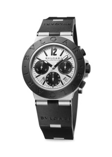 Bvlgari Aluminum, Titanium & Rubber Strap Chronograph Watch