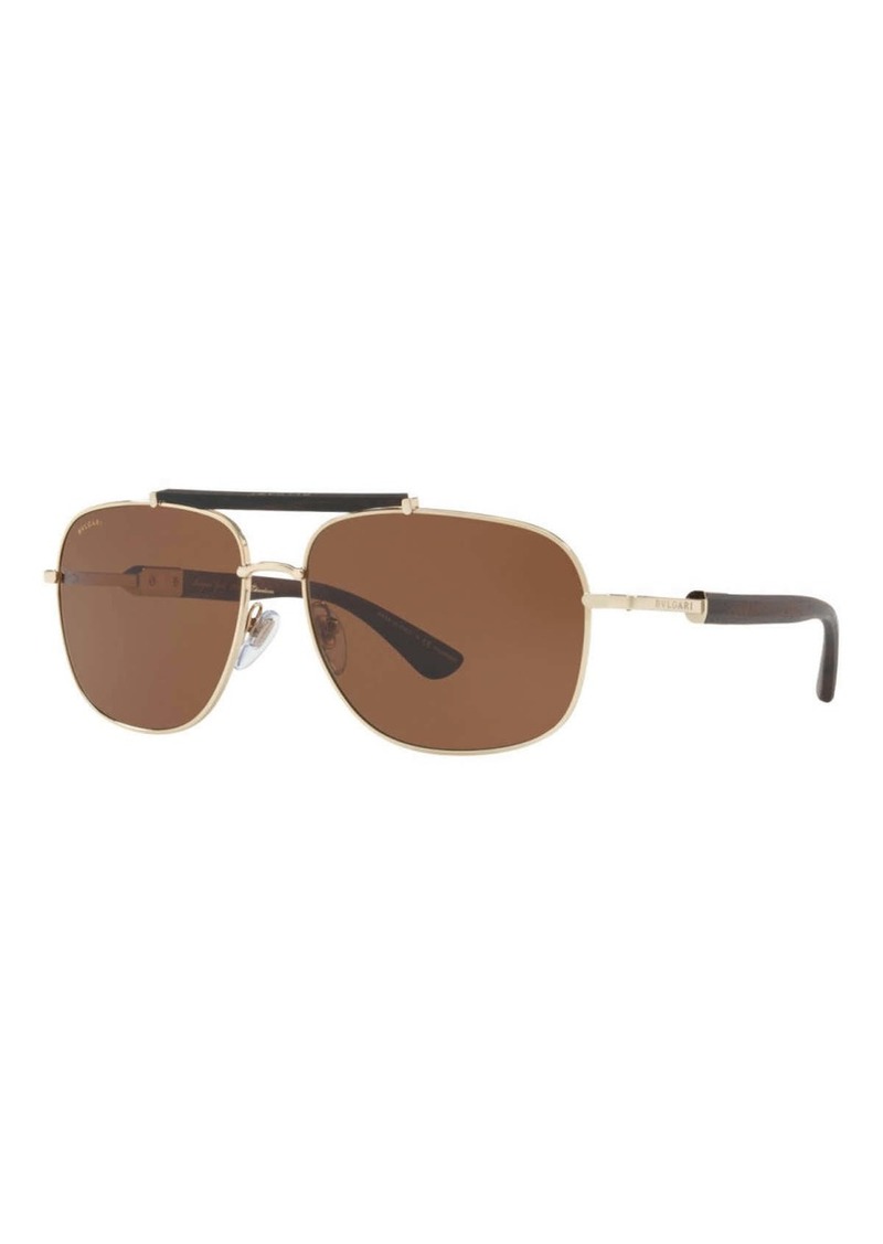 Bvlgari Bulgari Men's Sunglasses Gold Plated 60mm Sunglasses