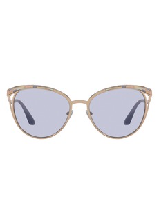 BVLGARI 54mm Cat Eye Sunglasses in Pink Gold at Nordstrom