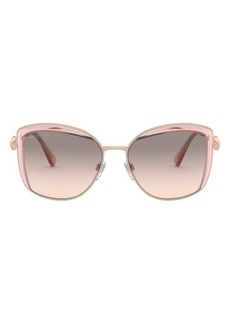 BVLGARI 54mm Square Sunglasses in Pink Gold at Nordstrom
